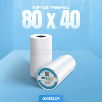 1 Dus Kertas Termal 80 x 40 mm Struk Paper Kasir Thermal Printer Bluetooth 80x40mm 100 Roll