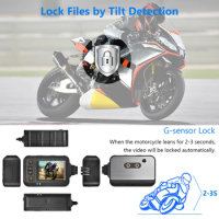 Full Body Waterproof Motorcycle DVR Dash Camera 2 inch Display Dual Channel Motorbike Dash Cam Front Rear View Driving Recorder