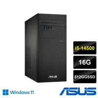 ASUS 華碩 14代i5十四核心極速電腦(i5-14500/16G/512G SSD/W11/三年保/H-S500TER-514500008W)