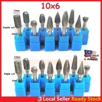 10x6mm Tungsten Carbide Burr 6mm Single Cut Double Cut Rotary Porting Tool Mata Porting Mata Korek !