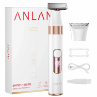安蘭 - ANLAN - 防水閃耀電動刮毛器 (玫瑰金) ｜修毛器｜脫毛器｜脫毛刀｜剃毛刀｜比基尼脫毛｜比基尼剃毛｜電動剃毛機｜電動剃毛器｜電動剃毛 ATMQ42-02A 1pc