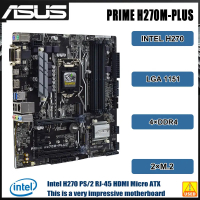 PRIME H270M-PLUS Motherboard LGA 1151 In H270 DDR4 64GB support Core i3-6100 i5-6500 7400 6700 i3-63
