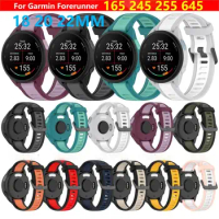 18 20 22MM Strap For Garmin Forerunner 165 265 255 Vivoactive 3 4 5 Venu 2 SQ 3 3S Bracelet Watch Two Color Silicone Run Band