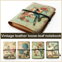 B6 Vintage Creative Loose-leaf Leather Notebook Travelers Small Planner Agenda Sketchbook Diary Notepad