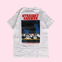 Kaos STRAIGHT ANSWER - FOREVER AND EVER White Cotton combad 24s Tebal  lembut nyaman pria wanita