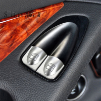 สำหรับ  Benz SL Class W230 R230 2004-2011รถประตูกระจกหน้าต่างปุ่มสวิทช์ฝาครอบสติกเกอร์ Trim อุปกรณ์ตกแต่งภายใน