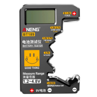 เครื่องทดสอบแบตเตอรี่สากล, ANENG, สำหรับแบตเตอรี่ C, AA, AAA, D, N, 9V, 6F22, แบตเตอรี่เซลล์ปุ่ม 1.5