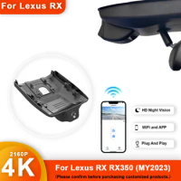 For Lexus RX 2023 Front and Rear 4K Dash Cam for Car Camera Recorder Dashcam WIFI Car Dvr Recording Devices