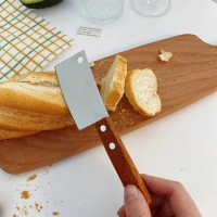 Creative Mini Butter Bread Knife Cookie Cutter Cake Pastry Tools Wooden Handle Fruit Knifes Stainless Steel Kitchen Accessories