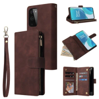 Luxury Wallet Leather Cover Fundas Zipper Flip Case For OnePlus 7 7 Pro OnePlus 7T Pro OnePlus 8 8 Pro OnePlus 9 9 Pro Cover