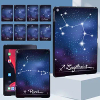 For Apple IPad 8 2020 8th Gen 10.2" A2270 A2428 A2429 A2430 Star Sign Print Pattern Series Tablet Hard Back Shell + Stylus