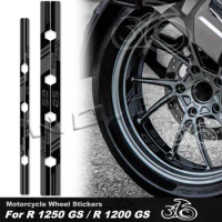 Motorcycle Wheel Decals Motorrad Rim Sticker Triple Black GS 40 Years For BMW R1200GS LC 2013-2018 R1250 GS 2019-2023