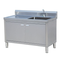 整體【可客製】廚房304不銹鋼水槽櫃子洗菜碗盆單雙槽帶支架洗衣水池儲物一體櫃