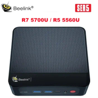 Beelink SER5 Pro MINI PC R7 5700U / R5 5560U Windows 11 Pro DDR4 16GB 500GB NVME SSD WIFI 6 BT5.2 4K HD Desktop Game Computer