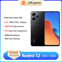 Global Version Xiaomi Redmi 12 8GB 128GB Smartphone MTK Helio G88 6.79" 90Hz FHD+ Display 50MP AI Triple Camera 5000mAh Battery