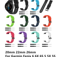 26MM 22MM 20MM Watchband Strap for Garmin Fenix 6X 6 S 5X 5 5S Fenix 3 HR GPS Watch Quick Release Silicone Easyfit Wrist Band