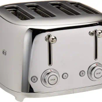 Smeg 50s Retro Line Chrome 4x4 Slot Toaster