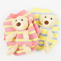 Pets Clothes Winter Thick Shirt With Decorated Teddy Bear For Small Puppy Dogs