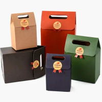 Medium cardboard gift boxes,carton bag for tea,small packing kraft paper bags,food container bag with handle