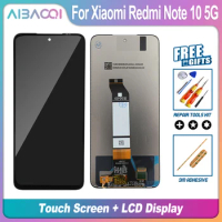AiBaoQi Tested For Xiaomi Redmi Note 10 5G Display Touch Screen Digitizer Assembly For Redmi Note 10 5G Lcd
