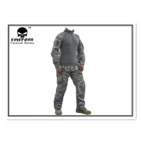 Emerson gear frog suit combat uniform tactical shirt &amp; pants with knee pads elbow pads EM2727 ACU