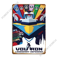 Voltron Collage Metal Sign Rusty Club Kitchen Club Tin Sign Poster