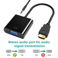 CONVERTER HDMI TO VGA+AUDIO / HDMI TO VGA AUDIO/ CONVERTER HDMI TO VGA + AUDIO KABEL