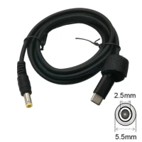 1.5m 65W USB Type C to 5.5x2.5mm Male Plug Converter USB C PD Charger DC Charging Cable Cord for Asus Lenovo Toshiba Laptop