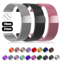 20mm 22mm Strap for Samsung Galaxy watch 6/4/5/5Pro 44mm/40mm/Active 2 Magnetic loop Bracelet Galaxy Watch 4/6 classic 47mm 43mm