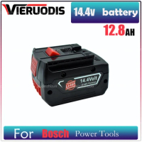 For BOSCH 14.4V 12.8ah Rechargeable Li-ion Battery Cell Pack for BOSCH Cordless Electric Drill Screwdriver BAT607G BAT614G
