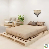 Dipan Kasur Minimalis Alas Lantai Tempat Tidur Kayu Lesehan Aestetic Sudah Finishing Plitur Anti Jam