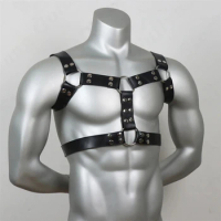 Sexy Harness For Men Leather Lingerie Body Straps Men Harness Belts Fetish Erotic Chest Bondage Gay Cage Rave Clothing Bdsm