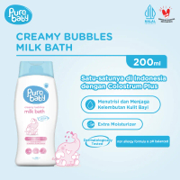 Pure Baby Creamy Bubbles Milk Bath 200 mL - Sabun Mandi Cair Bayi dengan Bahan Alami - Exp: 05.2027
