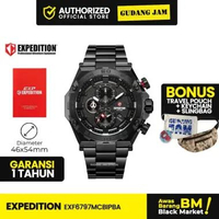 Jam Tangan Pria Analog Expedition E 6797 MCB Series Stainless Steel FullBlack