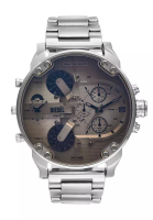 Diesel Diesel Men's Mr. Daddy 2 Chronograph Watch ( DZ7482 ) - Quartz, Silver Case, Round Dial, 28 MM Silver Stainless Steel Band