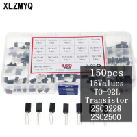 150pcs/set TO-92L Transistor Assortment Kit 2sc3228 2sc2500 2sc2655 2sc1384 2sc2383 2sd468 2SC2482 2SB764 2SD667 Transistors Set