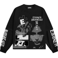 ENOCH | LONGSLEEVE DOUBLE LAYER OVERSIZE ORIGINAL KAOS LENGAN PANJANG l ORGANIZE | 24s COTTON