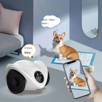 Dual Lens Wifi Camera Robot Pet Interactive Feeder Cam Mobile Auto Tracking Colour Night Vision Two-