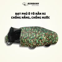 Bạt Phủ Oto Vải Dù Rằn Ri Chịu Nhiệt Chống Tịa UA, Chống Thấm Nước Hiệu Quả Dành Cho Xe 4 5 7 Chỗ - 