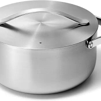 Caraway Stainless Steel Dutch Oven (4.5 Qt) - 5-Ply Stainless Steel - Oven Safe &amp; Stovetop Agnostic
