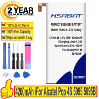HSABAT 4200mAh TLp029B1 Battery For Alcatel Pop 4S 5095 5095B 5095I 5095K 5095L 5095Y For TCL 550
