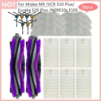 For Midea M9 /VCR S10 Plus /Eureka E20 Plus NERE10s E10S /Obode A8 Accessories Main Side Brush Rag H