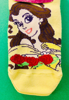 【震撼精品百貨】美女與野獸貝兒 Belle 迪士尼公主貝兒兒童用襪子-黃#64079 震撼日式精品百貨
