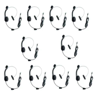 Lot 10PCS Landline Wired 4Pin RJ9 Plug Headset Noise Cancelling Microphone IP Telephone Headphone Call Center for 3Com Aastra