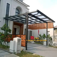 Kanopi solarflat 1,2mm rangka baja ringan