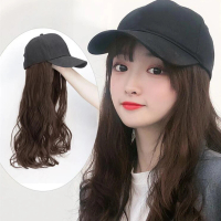 【巴黎精品】現貨+預購 女長假髮帽子假髮透氣假髮片輕量隱形增髮量假髮接髮(大波浪捲髮鴨舌帽2色a1ft37)