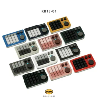 ECHOME 16key Designer Mini Mechanical Keyboard Aluminum Case Wired RGB Hot-swap Knob Support VIA Custom Office Gaming Keyboard