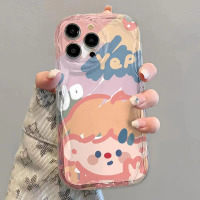 Sarung telefon corak krim Sarung, penutup belakang merangkumi semua untuk gadis kartun, untuk OPPO R