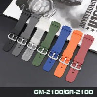 PU 16MM Rubber Bracelet Wrist Band GA2100 GM2100 Smart Watch Strap Repalcement Watchband GA-2100 GM-2100 Wristband