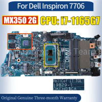 19829-1 For Dell Inspiron 7706 Laptop Mainboard i7-1165G7 GPU 2G 0P47D9 100％ Tested Notebook Motherboard